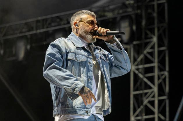 Sido performt auf der Bühne beim Taubertal-Festival 2026 in Rothenburg ob der Tauber, Deutschland, am 7. August 2026. Copyright: HMBxMedia xHeikoxBecker