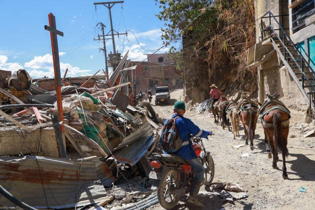 Gold mine explosion injures 19 in Colombia MARMATO, COLOMBIA - AUGUST 7: A powerful explosion in a gold-mining area near the town center injures 19 people, including two critically, and damages properties in the surrounding area in Marmato, Caldas department, Colombia, on August 7, 2026. Marmato is a historic gold-mining municipality where gold extraction has shaped the local economy for more than 400 years. Alexis Munera Anadolu Marmato Colombia. Editorial use only. Please get in touch for any other usage.  Copyright: x2026xAnadoluxAlexisxMunerax