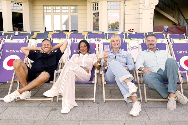 Johannes Hendrik Langer, Amy Mußul, Melanie Marschke und Simon Böer bei der SOKO Leipzig -Nacht bei den Filmnächten Leipzig 2026 auf der Galopprennbahn Scheibenholz. Leipzig, 07.08.2026