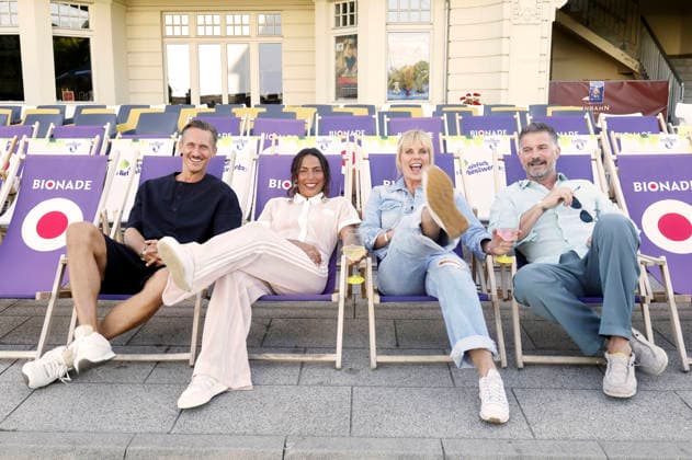 Johannes Hendrik Langer, Amy Mußul, Melanie Marschke und Simon Böer bei der SOKO Leipzig -Nacht bei den Filmnächten Leipzig 2026 auf der Galopprennbahn Scheibenholz. Leipzig, 07.08.2026