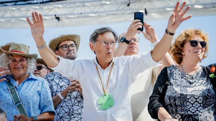 Cranger Kirmesumzug - Einen Tag nach dem dem Auftakt: Cranger Kirmesumzug durch die Stadt im Livestream bei der WAZ. Am 08.08.2026 in Herne ** NUR FÜR REDAKTIONELLE ZWECKE ** EDITORIAL USE ONLY **<p>OB Dr. Frank Dudda. Cranger Kirmesumzug - Einen Tag nach dem dem Auftakt: Cranger Kirmesumzug durch die Stadt im Livestream bei der WAZ. Am 08.08.2026 in Herne Herne Copyright: ChristophxJendral