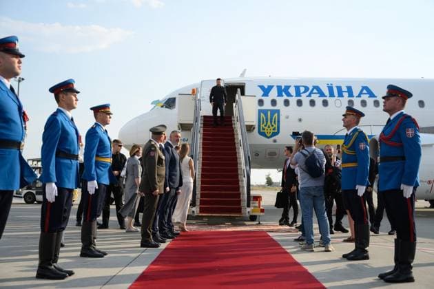 Zelensky meets Serbian president during first official visit to Belgrade Ukrainian President Volodymyr Zelensky meets Serbian President Aleksandar Vucic and other officials during an official visit to Belgrade, Serbia, on August 8, 2026. The visit, Zelensky s first to Serbia, comes as the two countries seek to strengthen bilateral relations and discuss security, economic cooperation, and relations with the European Union. Photo by PRESIDENT OF UKRAINE apaimages Ukraine Ukraine Ukraine 080826_Serbia_UPO_00(15).jpeg Copyright: xapaimagesxPRESIDENTxOFxUKRAINEx xapaimagesx