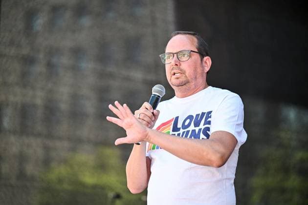 Ruhr Pride CSD ** NUR FÜR REDAKTIONELLE ZWECKE ** EDITORIAL USE ONLY **<p>Thomas Kufen (Oberbürgermeister der Stadt Essen) bei der Ruhr Pride CSD am Samstag, 8. August 2026 in Essen. Tausende nehmen an der Queeren Parade teil. Deutschland NRW Essen Copyright: VladimirxWegener