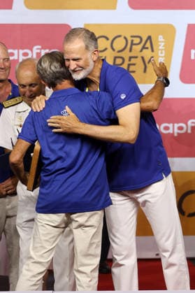 King Felipe VI Presents Awards to the Champions of the 44th Copa del Rey Sailing Regatta King Felipe VI during the awards ceremony for the 44th Copa del Rey Mapfre Sailing Regatta at the Almudaina Palace on August 8, 2026, in Palma de Mallorca, Balearic Islands, Spain This is one of the most important regattas in the Mediterranean, which has met participation expectations, featuring six highly competitive classes and already exceeding 100 registered teams, representing nearly twenty countries, with almost a thousand sailors in a competition that begins on Tuesday, August 4, and ends on Saturday, August 8. AWARDS SAILING REGATTAS BOATS Raú Spain Copyright: xRaulxTerrelx 7706581