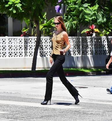 Meredith Mickelson Looks Radiantly Striking After A Business Meeting At Cha Cha Matcha In West Hollywood, CA. Meredith Mickelson Looked Radiantly Striking After A Business Meeting With Her Entertainment Managers Rhiyen Sharp & Gina Chung At Cha Cha Matcha In West Hollywood, CA. After The meeting the three took a stroll and did a little shopping at local boutique store. 08 Aug 2026 Pictured: Meredith Mickelson.  Copyright: xThexMegaxAgencyx@CelebCandidlyx xMEGAx