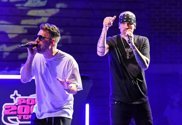 August 9, 2026, Woodstock, Georgia, USA: Dan Miller of O-Town and Brad Fischetti of LFO at Pop 2000 Tour at the Woodstock Summer Concert Series, Woodstock, Georgia. August 8, 2026 Woodstock USA  - ZUMAs380 20260809_zep_s380_027 Copyright: xDerekxStormx