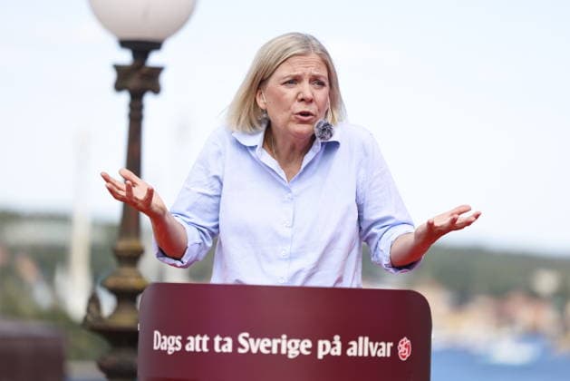 STOCKHOLM, SWEDEN, August 9, 2026 Social Democratic Party Leader Magdalena Andersson delivers her election victory speech at Mosebacketerassen STOCKHOLM, SWEDEN x60160x  Copyright: xStefanxJerrevang TTx MAGDALENA ANDERSSON TALAR I STOCKHOLM 2zZ9XKAszy8