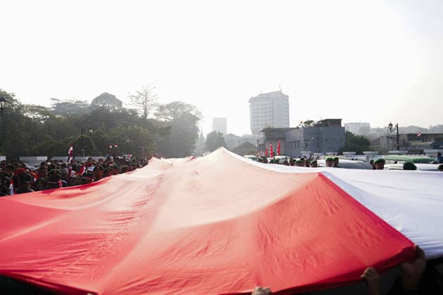 Parade Ahead celebrations Indonesia s 81st Independence Day in Bogor Participant take part in parade a 500-meter-long Indonesian flag in Bogor, West Java, Indonesia, on August 9, 2026, as part of the upcoming celebrations for Indonesia s 81st Independence Day on August 17.