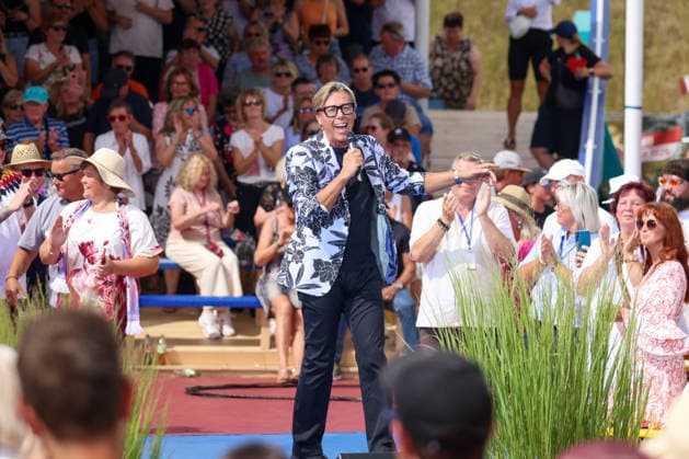 Rust, Deutschland 9.08.2026: Immer wieder Sonntags im Europa-Park Rust - 9.08.2026 Im Bild: Hansy Vogt auf der Bühne. Europapark Rust Baden Württemberg Copyright: xFotostandx xHettichx