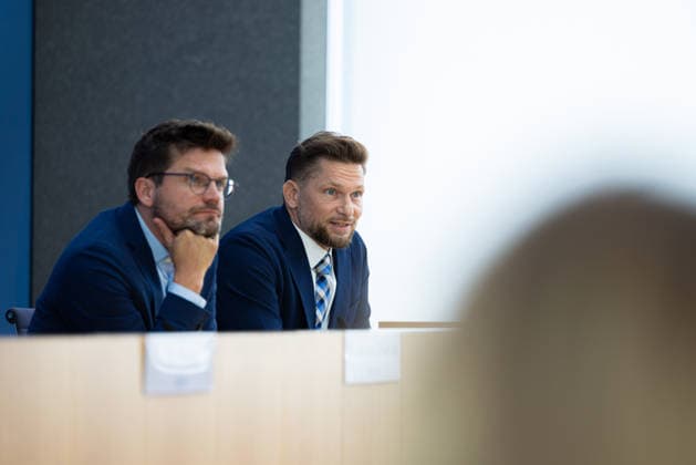regierungspressekonferenz Deutschland, Berlin am 10. August 2026: Stephan Gabriel Haufe, Pressesprecher der Umweltministerium (BMUKN) stellt sich in der Bundespressekonferenz den Fragen der Presse