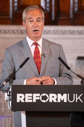 Reform UK Press Conference at The Royal Horseguards Hotel, London, UK - Mon 10 August 2026 Nigel Farage - Reform UK Leader speaks at a Reform UK Press Conference at The Royal Horseguards Hotel in London, England, UK on Monday 10 August, 2026., Credit:Justin Ng Avalon UK, England, London, The Royal Horseguards Hotel  Copyright: xJustinxNgx xAvalonx 1122073007