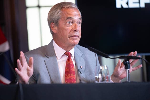 Reform UK Press Conference at The Royal Horseguards Hotel, London, UK - Mon 10 August 2026 Nigel Farage - Reform UK Leader speaks at a Reform UK Press Conference at The Royal Horseguards Hotel in London, England, UK on Monday 10 August, 2026., Credit:Justin Ng Avalon UK, England, London, The Royal Horseguards Hotel  Copyright: xJustinxNgx xAvalonx 1122073030