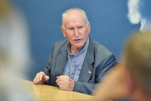 Die Landespressekonferenz der Saarländischen Parteien fand am Montag (10.08.2026) im Saarländischen Landtag in Saarbrücken statt. Im Bild: Josef Dörr Fraktionsvorsitzender der AfD.