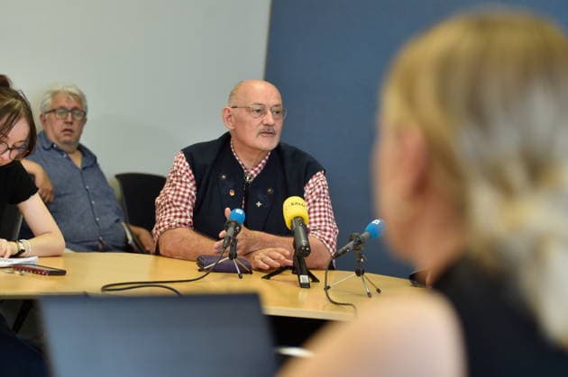 Die Landespressekonferenz der Saarländischen Parteien fand am Montag (10.08.2026) im Saarländischen Landtag in Saarbrücken statt. Im Bild: Christoph Schaufert, Stellvertretender Fraktionsvorsitzender der AfD.