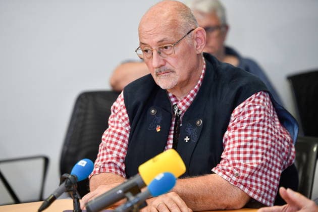 Die Landespressekonferenz der Saarländischen Parteien fand am Montag (10.08.2026) im Saarländischen Landtag in Saarbrücken statt. Im Bild: Christoph Schaufert, Stellvertretender Fraktionsvorsitzender der AfD.