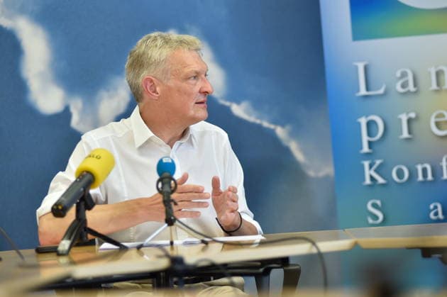 Die Landespressekonferenz der Saarländischen Parteien fand am Montag (10.08.2026) im Saarländischen Landtag in Saarbrücken statt. Im Bild: Stephan Toscani, Fraktionsvorsitzender der CDU.