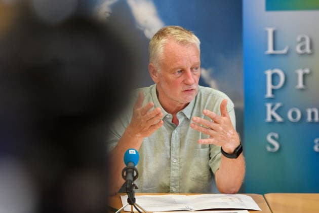 Die Landespressekonferenz der Saarländischen Parteien fand am Montag (10.08.2026) im Saarländischen Landtag in Saarbrücken statt. Im Bild: Ulrich Commercon, Fraktionsvorsitzender der SPD.