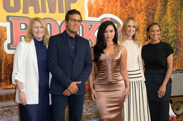 BURBANK, USA, August 10, 2026—Debra O Connell, Asad Ayaz, Demi Lovato, Dana Walden and Ayo Davis at the world premiere of Disney’s *Camp Rock 3* at the Walt Disney Studio Lot. Photo by Paul Smith, Featureflash 458817, August 10, 2026, Burbank, CA  Copyright: xPaulxSmithx xFeaturesxFlashx xStarfacex STAR_458817_048