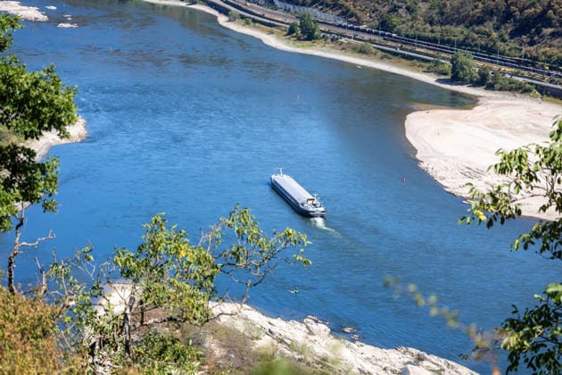 August 2026, Extremes Niedrigwasser am Mittelrhein
