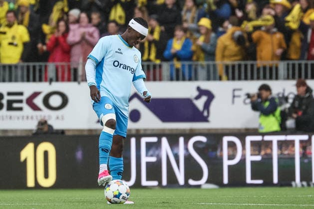 %items a soccer game between Norwegian FK Bodo Glimt and Belgian Royale Union Saint-Gilloise in Bodo, Norway, on %datetext, the return leg in the third qualifying round for the UEFA Champions League tournament. %photographer  BrunoxFahy 183179750