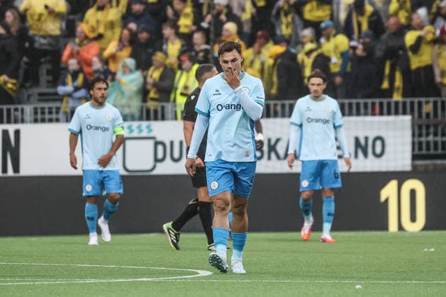 %items a soccer game between Norwegian FK Bodo Glimt and Belgian Royale Union Saint-Gilloise in Bodo, Norway, on %datetext, the return leg in the third qualifying round for the UEFA Champions League tournament. %photographer  BrunoxFahy 183179760