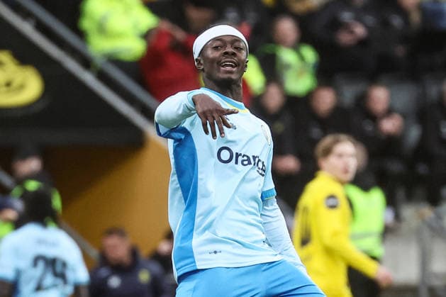 %items a soccer game between Norwegian FK Bodo Glimt and Belgian Royale Union Saint-Gilloise in Bodo, Norway, on %datetext, the return leg in the third qualifying round for the UEFA Champions League tournament. %photographer  BrunoxFahy 183180594