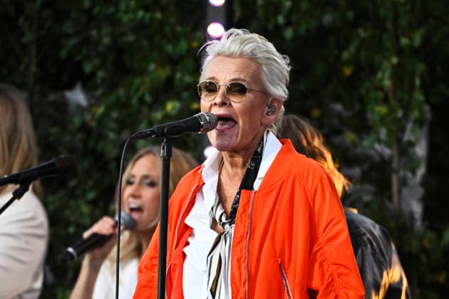STOCKHOLM, SWEDEN 20260811 Eva Dahlgren performs during the season s final Allsang pa Skansen on Tuesday evening STOCKHOLM SWEDEN x10080x  Copyright: xFredrikxSandberg TTx ALLSANG PA SKANSEN 2026 Oqo6bf_L958