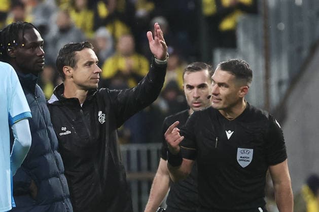 %items a soccer game between Norwegian FK Bodo Glimt and Belgian Royale Union Saint-Gilloise in Bodo, Norway, on %datetext, the return leg in the third qualifying round for the UEFA Champions League tournament. %photographer  BrunoxFahy 183182496