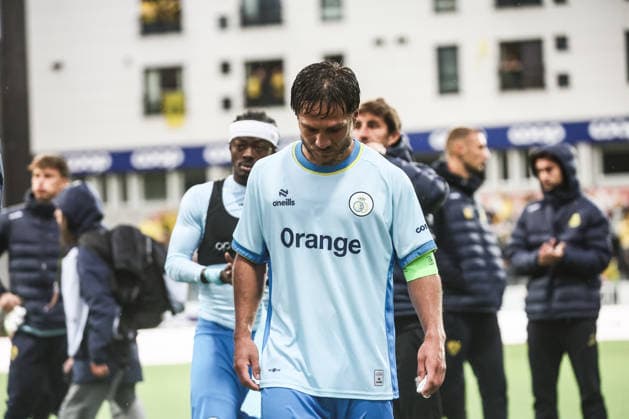 %items a soccer game between Norwegian FK Bodo Glimt and Belgian Royale Union Saint-Gilloise in Bodo, Norway, on %datetext, the return leg in the third qualifying round for the UEFA Champions League tournament. %photographer  BrunoxFahy 183182502