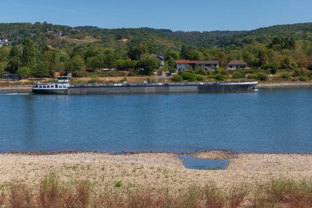 Niedrigwasser am Rhein: Yachthafen Oberwinter teilweise trockengefallen - 11.08.2026. Niedrigwasser am Rhein: Bei einem Pegelstand von -3 cm am Pegel Oberwinter und 70 cm am Pegel Bonn neue Tiefstwerte sind Teile des Yachthafens Oberwinter trockengefallen. Mehrere Boote liegen im Trockenen, eine Zufahrt in den Hafenbereich ist derzeit nicht mehr möglich. Am Rhein werden weiterhin neue Negativrekorde unterboten. Remagen Oberwinter Rheinland-Pfalz Deutschland Copyright: xMarcxJohnx