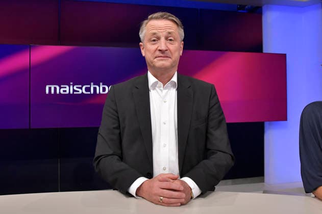 Nikolaus Blome in der ARD-Talkshow maischberger im Studio Berlin Adlershof. Berlin, 11.08.2026