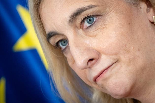 Nina Warken, Bundesministerin für besondere Aufgaben, Chefin des Bundeskanzleramtes und Beauftragte der Bundesregierung für die Nachrichtendienste des Bundes, während der Pressekonferenz im Kanzleramt;Pressekonferenz zur Reform des Rechts der Nachrichtendienste im Bundeskanzleramt, Berlin Berlin Deutschland Bundeskanzleramt