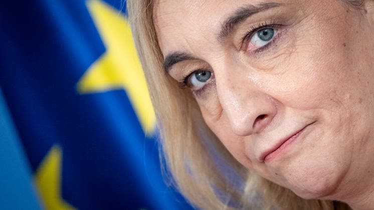 Nina Warken, Bundesministerin für besondere Aufgaben, Chefin des Bundeskanzleramtes und Beauftragte der Bundesregierung für die Nachrichtendienste des Bundes, während der Pressekonferenz im Kanzleramt;Pressekonferenz zur Reform des Rechts der Nachrichtendienste im Bundeskanzleramt, Berlin Berlin Deutschland Bundeskanzleramt