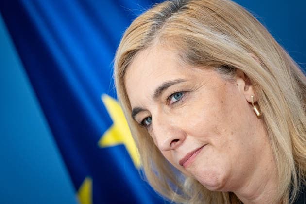 Nina Warken, Bundesministerin für besondere Aufgaben, Chefin des Bundeskanzleramtes und Beauftragte der Bundesregierung für die Nachrichtendienste des Bundes, während der Pressekonferenz im Kanzleramt;Pressekonferenz zur Reform des Rechts der Nachrichtendienste im Bundeskanzleramt, Berlin Berlin Deutschland Bundeskanzleramt