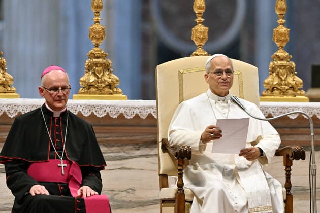 ITALY - POPE LEO XIV DURING THE WEEKLY GENERAL AUDIENCE IN ST PETER S BASILICA IN THE VATICAN- 2026 8 12 Italy, Rome, Vatican, 2026 8 12 Pope Leo XIV during the weekly general audience in St Peter s Basilica at the Vatican EDITORIAL USE ONLY - NO BOOKS Copyright: xALESSIAxGIULIANIx