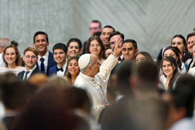 ITALY - POPE LEO XIV DURING THE WEEKLY GENERAL AUDIENCE IN ST PETER S BASILICA IN THE VATICAN- 2026 8 12 Italy, Rome, Vatican, 2026 8 12 Pope Leo XIV during the weekly general audience in St Peter s Basilica at the Vatican EDITORIAL USE ONLY - NO BOOKS Copyright: xALESSIAxGIULIANIx
