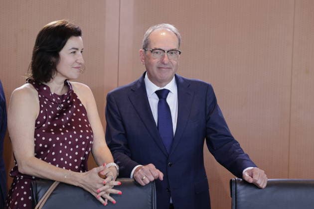 Dorothee Bär, Bundesministerin für Forschung, Technologie und Raumfahrt, Alexander Dobrindt (CSU), Bundesinnenminister, Deutschland, Berlin, Bundeskanzleramt, Das Bundeskabinett befasst sich in seiner 55. Sitzung am 12. August 2026 unter anderem mit dem Gesetzentwurf zur Einführung einer Frühstartrente.