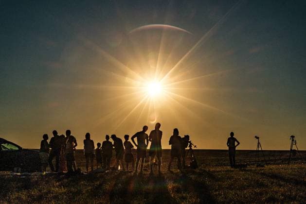 RECORD DATE NOT STATED Solar Eclipse in Moselle Photo by Arnaud BEINAT Maxppp August 12, 2026, Châtel-Saint-Germain, Moselle, Lorraine, Grand Est, France The partial solar eclipse as seen from the hills above Châtel-Saint-Germain, on the outskirts of Metz  Copyright: xMAXPPPxArnaudxBeinatx ABE260812-40 ABE260812-40