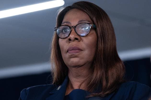 August 12, 2026, New York, New York, USA: Attorney General Letitia James attends joint press briefing with Mayor Zohran Mamdani, Governor Kathy Hochul and elected officials and activists standing up to Federal ICE overreach at Governor s office in New York, NY on August 12, 2026. New York USA  - ZUMAr339 20260812_znp_r339_003 Copyright: xLevxRadinx