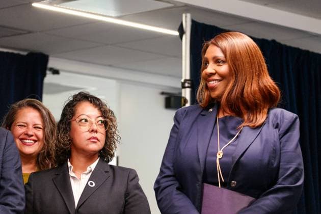 Ice Overreach Announcement New York, NY- August 12: Governor Kathy Hochul, Mayor Zohran Kwame Mamdani and Attorney General Letitia James make an announcement standing up to federal ICE overreach on August 12 2026 Credit: Camara Porter AdMedia EDITORIAL USE ONLY  Copyright: xx CamaraxPorterx xAdMediax admphotosthree009762