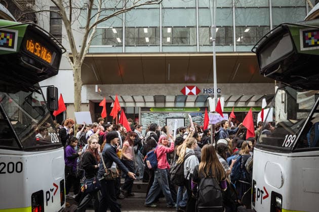 ONE NATION STUDENT PROTEST, Thousands expressed their displeasure at the rise of the One Nation Party during a rally of high school and university students opposed to the policies of Pauline Hanson and One Nation at State Library Victoria in Melbourne, Thursday, August 13, 2026. ( NO ARCHIVING Melbourne Victoria AUSTRALIA  Copyright: xCHRISTOPHERxHOPKINSx 20260813136592994431