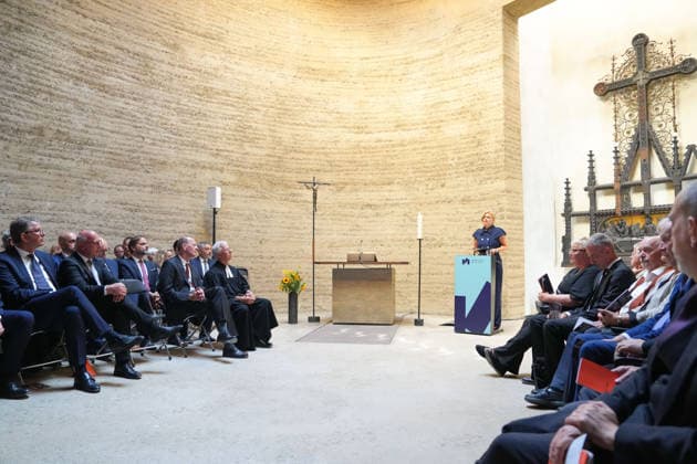 Gedenkveranstaltung 65. Jahrestag des Berliner Mauerbaus Bundestagspraesidentin Julia Kloeckner im Portrait bei Ihrer Rede im Rahmen der Gedenkveranstaltung zum 65. Jahrestag des Berliner Mauerbaus, Berlin, 13.08.2026 Berlin Berlin Deutschland