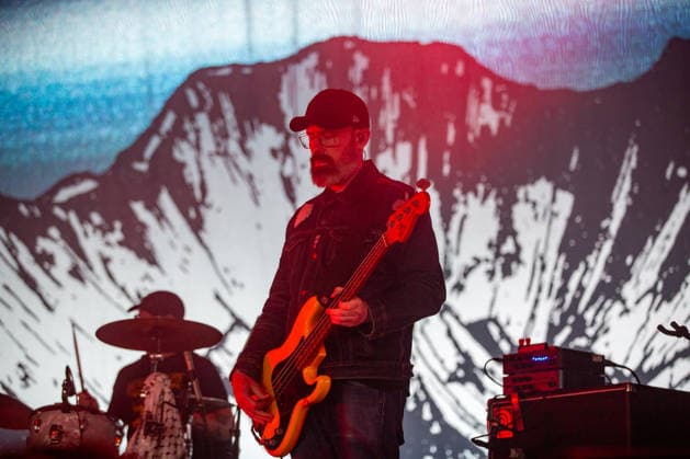 Mogwai live at Oyafestivalen 2026 Oslo, Norway. 12th, August 2026. The Scottish post-rock band Mogwai performs a live concert during the Norwegian music festival Oyafestivalen 2026 in Oslo. Here bass player Dominic Aitchison is seen live on stage. Norway, Oslo  Copyright: xGonzalesxPhoto Per-OttoxOppix