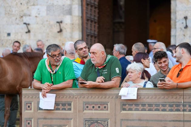 August 13, 2026, Siena, Toscana, ITALIA: Siena, Piazza del Campo Ã¢â‚¬ August 13, 2026. The *Tratta* took place this morning; it is one of the key moments of the Palio, during which the selected horses are assigned by lot to the ten *Contrade* participating in the race on August 16. Siena ITALIA - ZUMAs236 20260813_aap_s236_006 Copyright: xFabioxSassox