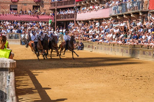 August 13, 2026, Siena, Toscana, ITALIA: Siena, Piazza del Campo Ã¢â‚¬ August 13, 2026. The *Tratta* took place this morning; it is one of the key moments of the Palio, during which the selected horses are assigned by lot to the ten *Contrade* participating in the race on August 16. Siena ITALIA - ZUMAs236 20260813_aap_s236_007 Copyright: xFabioxSassox
