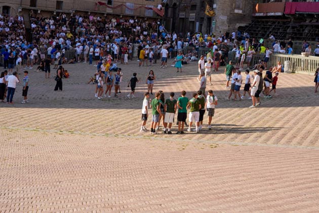 August 13, 2026, Siena, Toscana, ITALIA: Siena, Piazza del Campo Ã¢â‚¬ August 13, 2026. The *Tratta* took place this morning; it is one of the key moments of the Palio, during which the selected horses are assigned by lot to the ten *Contrade* participating in the race on August 16. Siena ITALIA - ZUMAs236 20260813_aap_s236_012 Copyright: xFabioxSassox