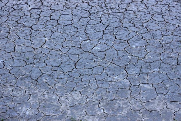 13.08.2026, Deutschland, NRW, Wetter, Hitze, Flüsse, Niedrigwasser, Trockenheit, Durch die Hitze ist das Rhein-Wasser in Düsseldorf extrem gesunken, was für Schiffe immer problematischer wird, ausgetrockneter Boden, Deutschland Copyright: xD.xKerlekin SnowfieldxPhotographyx SF130826RheinD11