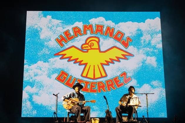 Hermanos Gutiérrez — Vodafone Paredes de Coura 2026 - 13 Aug 2026 Alejandro Gutiérrez and Estevan Gutiérrez, guitar duo of the Swiss?Ecuadorian instrumental Hermanos Gutiérrez, perform together on stage during the Vodafone Paredes de Coura. Paredes de Coura Portugal Copyright: xDiogoxBaptistax xSOPAxImagesx DB_HermanosGutierrez20260813PDC_001