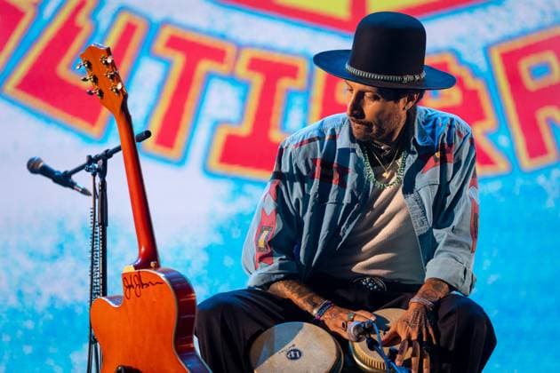 Hermanos Gutiérrez — Vodafone Paredes de Coura 2026 - 13 Aug 2026 Alejandro Gutiérrez, guitarist of the Swiss?Ecuadorian instrumental duo Hermanos Gutiérrez, performs on stage during the Vodafone Paredes de Coura. Paredes de Coura Portugal Copyright: xDiogoxBaptistax xSOPAxImagesx DB_HermanosGutierrez20260813PDC_011