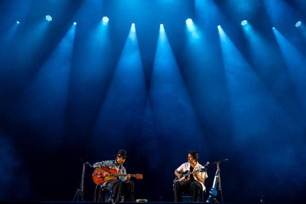 Hermanos Gutiérrez — Vodafone Paredes de Coura 2026 - 13 Aug 2026 Alejandro Gutiérrez and Estevan Gutiérrez, guitar duo of the Swiss?Ecuadorian instrumental Hermanos Gutiérrez, perform together on stage during the Vodafone Paredes de Coura. Paredes de Coura Portugal Copyright: xDiogoxBaptistax xSOPAxImagesx DB_HermanosGutierrez20260813PDC_020
